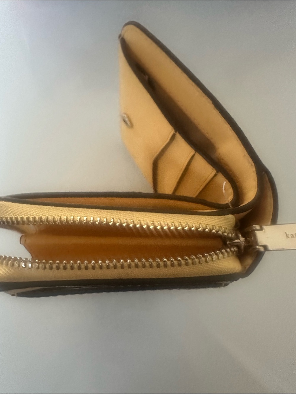 kate spade Yellow Saffiano ID Card Holder Wallet - Picture 3 of 10